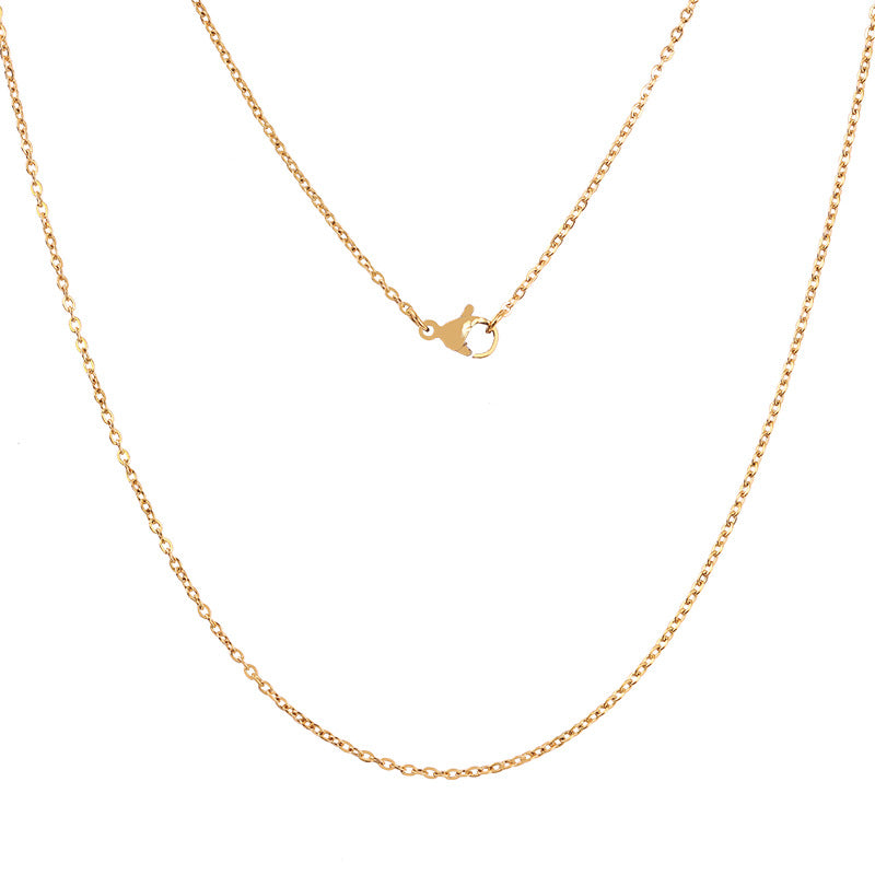 Wholesale Stainless Steel Cross Fine Chain Handmade DIY Titanium Steel Necklaces